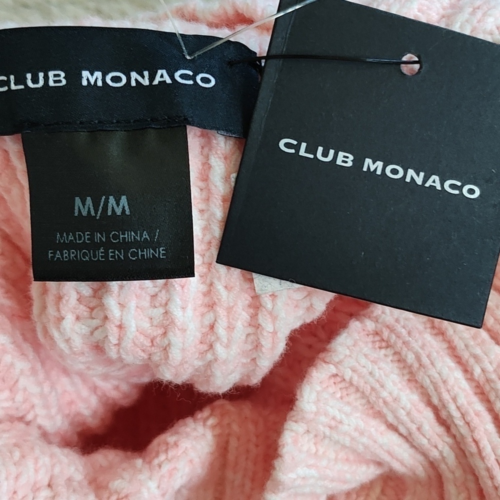 New Club Monaco Pink Crop Sweater Size M - Picture 10 of 13